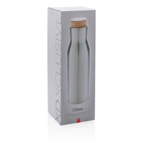 Clima leakproof vacuum bottle with steel lid