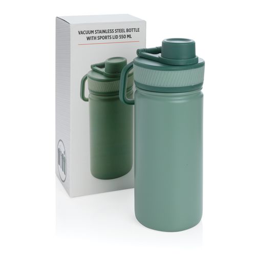 Vacuum stainless steel bottle with sports lid 550ml