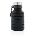 Leakproof collapsible silicone bottle with lid