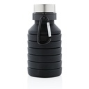 Leakproof collapsible silicone bottle with lid