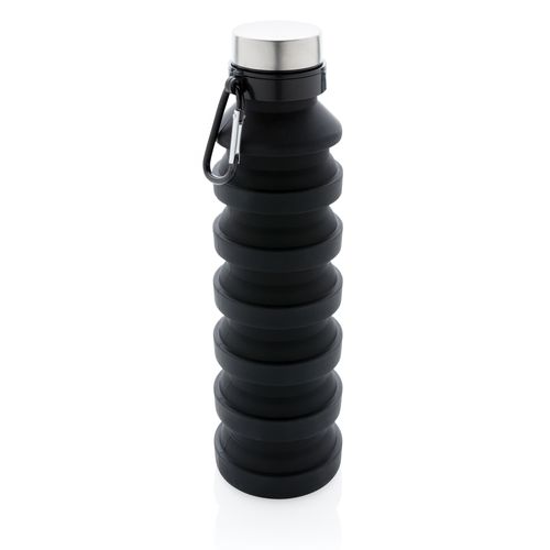 Leakproof collapsible silicone bottle with lid