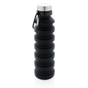 Leakproof collapsible silicone bottle with lid