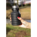 Leakproof collapsible silicone bottle with lid