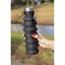 Leakproof collapsible silicone bottle with lid