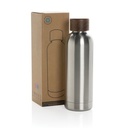 Wood RCS certified recycled stainless steel vacuum bottle