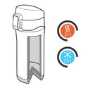 RCS Recycled stainless steel easy lock vacuum mug