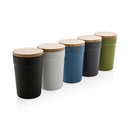 GRS certified recycled PP mug with bamboo lid