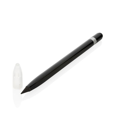 Aluminum inkless pen with eraser