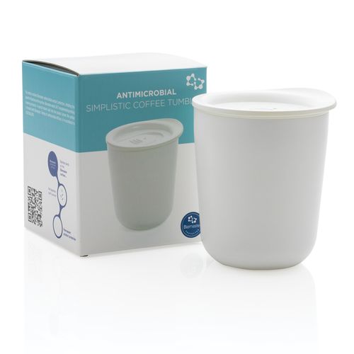 Simplistic antimicrobial coffee tumbler