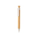 Bamboo pen with wheatstraw clip