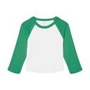 Women's Micro Rib 3/4 Raglan Baby Tee