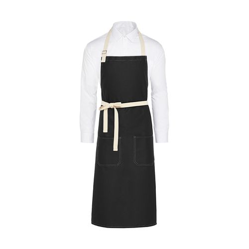 SANTORINI - Contrasted Bib Apron with Pocket