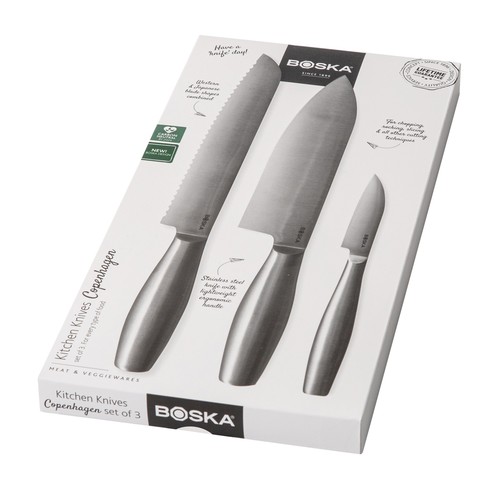 BOSKA Kitchen Knives Copenhagen, set of 3