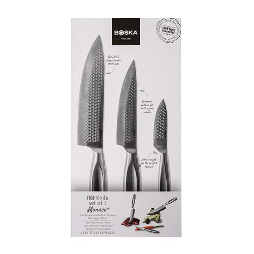 BOSKA Kitchen Knives Monaco+, set of 3