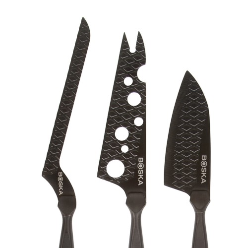 BOSKA Cheese Knife Set Monaco+ Black