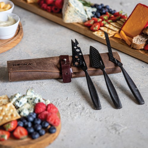 BOSKA Cheese Knife Set Monaco+ Black