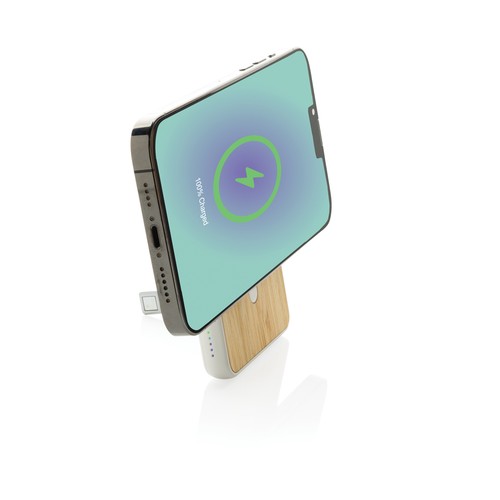 Zen RCS rplastic 5000 mah 5W magnetic bamboo powerbank