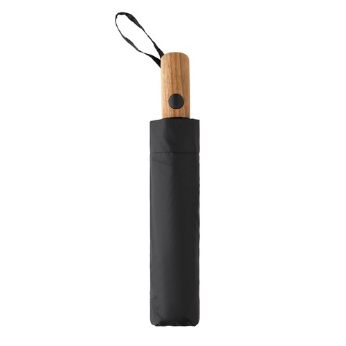 Kaycey 21" AWARE™ RPET Acacia wood mini auto open umbrella