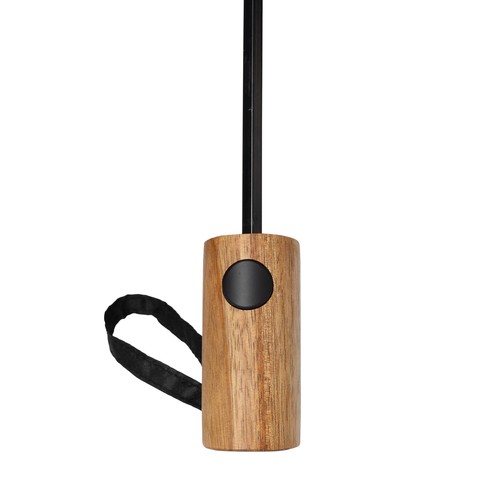 Kaycey 21" AWARE™ RPET Acacia wood mini auto open umbrella