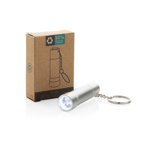 Flash RCS recycled aluminium keychain torch