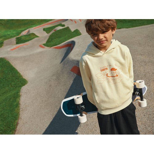 Iqoniq Yengo kids recycled cotton hoodie with sidepockets