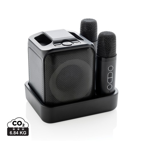 Singvibe RCS gerecycled plastic karaokeset met 2 microfoons