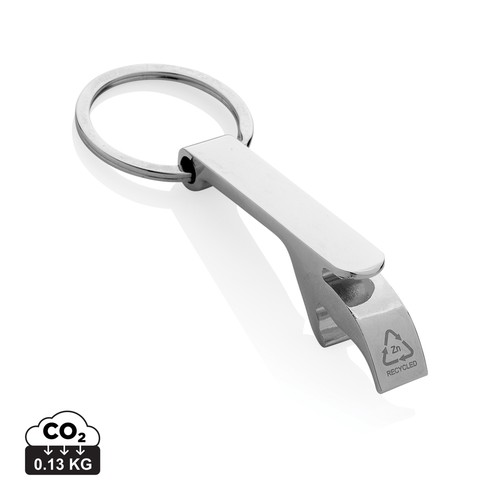 RCS recycled zinc alloy bottle opener keychain