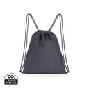 Impact AWARE™ recycled denim drawstring backpack