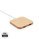 Bamboo 5W wireless charger with USB