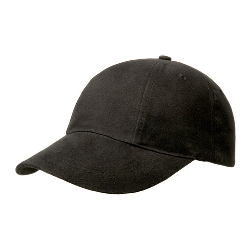 Brushed 6 Panel Cap, Turned Top