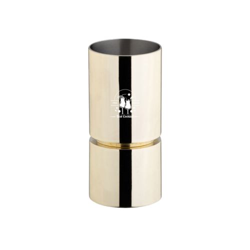 Gouden jigger met rechte zijkant (25/50 ml)