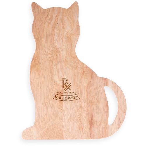 Houten snijplank in kattenvorm (30x23cm)