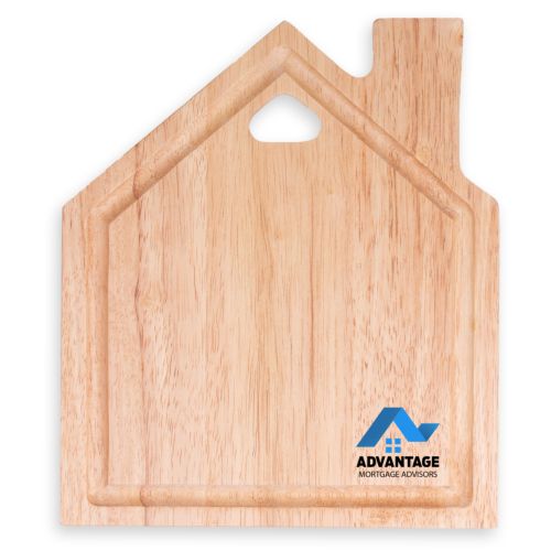 Houten snijplank in huisvorm (240x200mm)