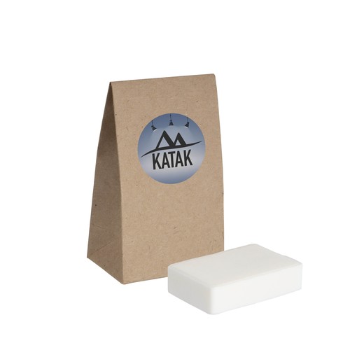 Hand soap in a kraft paper bag