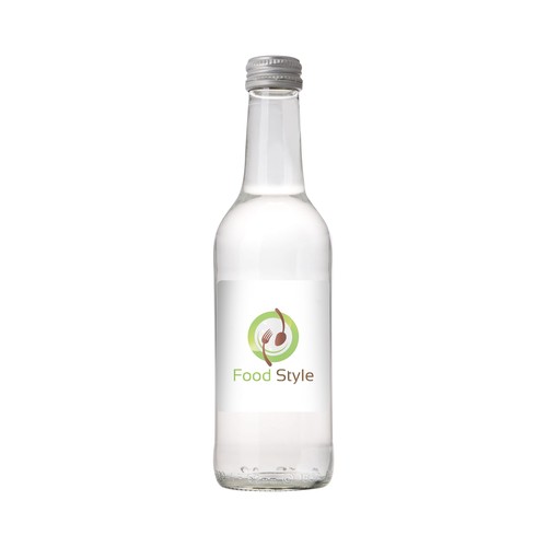 Glass bottle with 330 ml spring water