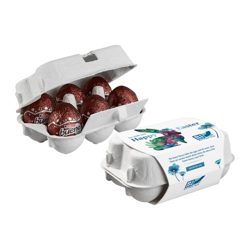 Paper Easter Egg Box of 6 with Kinder Bueno Eggs