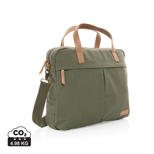 Impact AWARE™ 16 oz. recycled canvas laptoptas