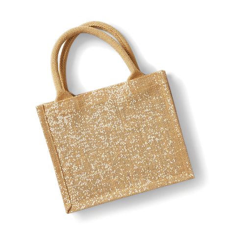 Shimmer Jute Mini Gift Bag