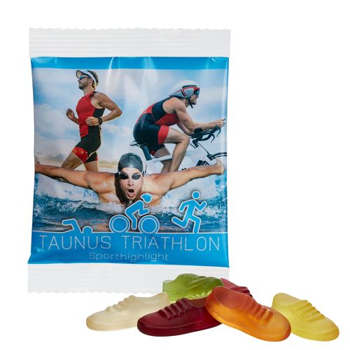 Vegan Jogger Fruit Gums in a Compostable Bag