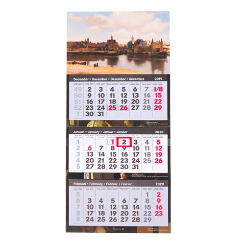 3-Month Wall Calendar