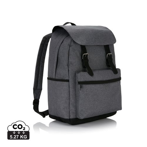 Laptop backpack with magnetic buckle straps