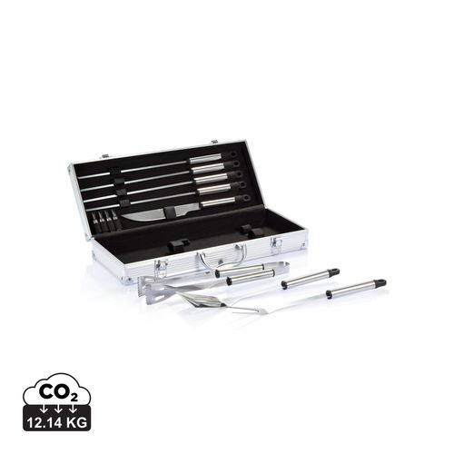 12-delige barbecue set in aluminium koffer