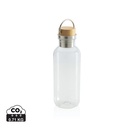 RCS RPET bottle with bamboo lid and handle