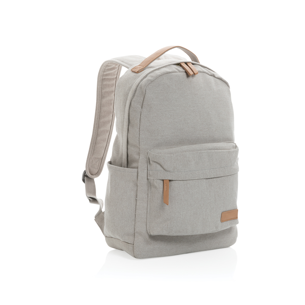 Impact AWARE™ 16 oz. recycled canvas laptop rugzak