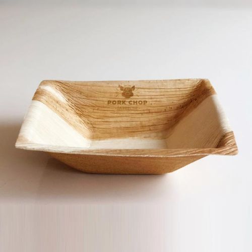 Square Disposable Palm Leaf Bowl