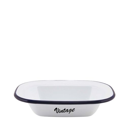 Enamel Oblong Pie Dish (180x135x40mm)