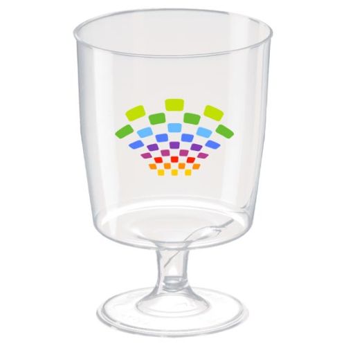 Wegwerp plastic shotglas met steel (50ml)