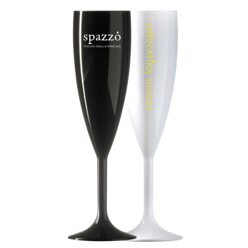 Herbruikbare plastic champagneglas (187 ml/6,6 oz) transparant