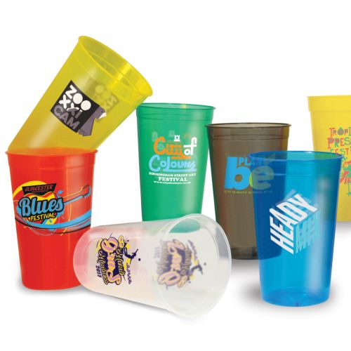 Plastic Translucent Stadium Cup (340ml/12oz/Half Pint)