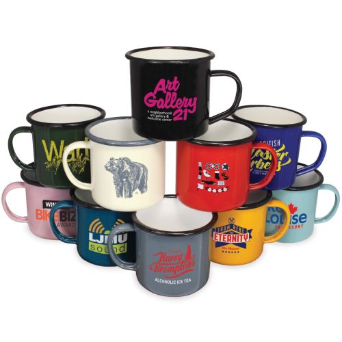 Premium Enamel Mugs (285ml/10oz) - Coloured